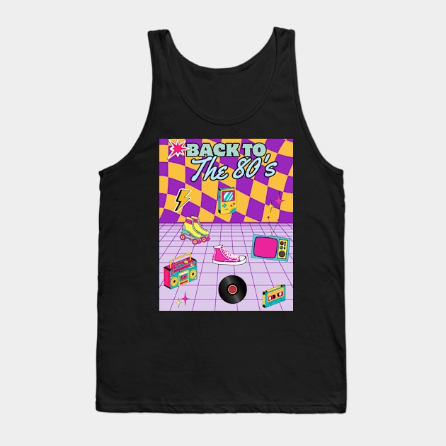 Back To The 80s Tank Top by Goodprints